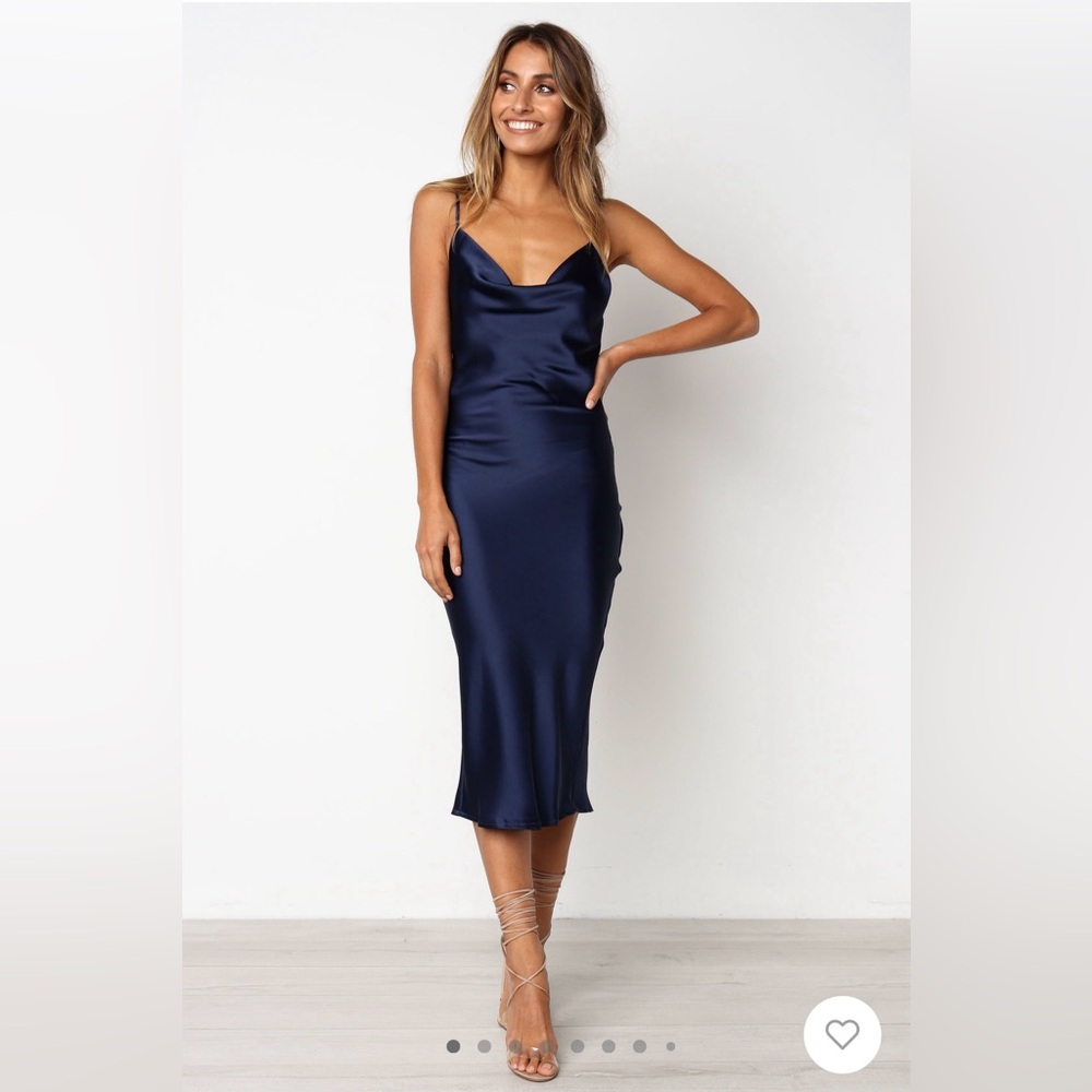 Brand new, with tags, never worn, beautiful, midi, cowl neck.